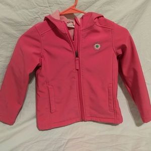 Pink kids rain jacket
